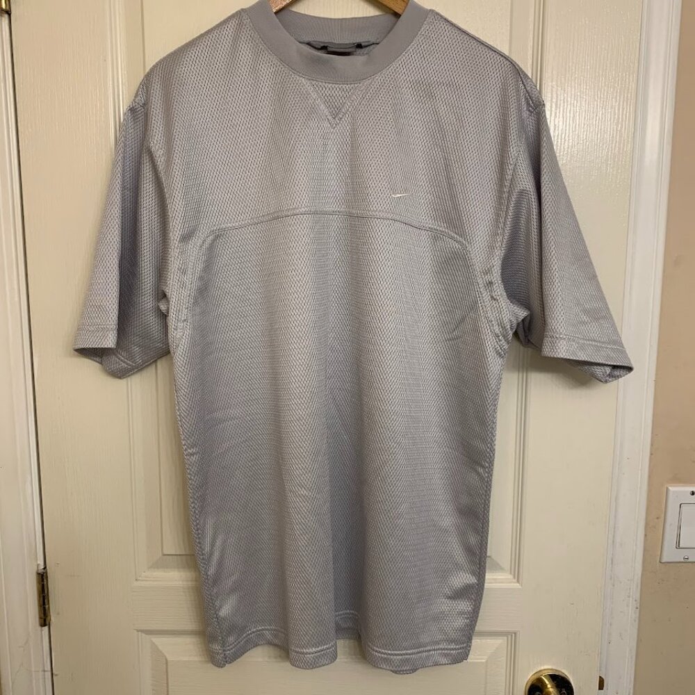 NIke Vintage Y2K Mesh Shirt Men's XL Silver